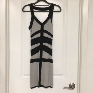 BEBE bandage dress black and gray, size XS